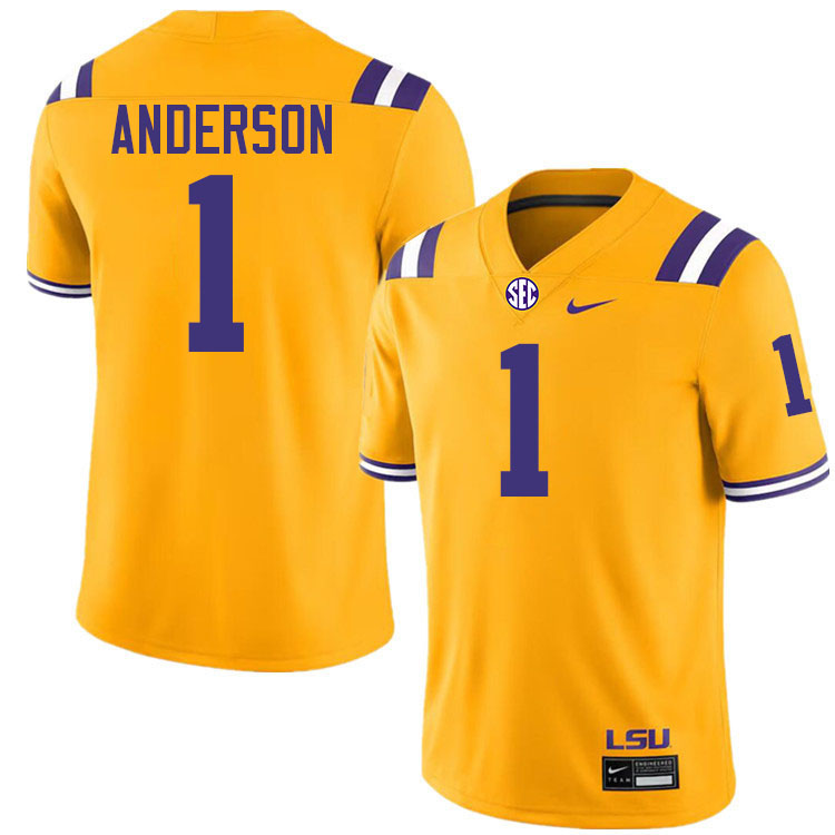 Aaron Anderson LSU Tigers Jersey,Louisiana State University Tigers Football Jersey-Gold